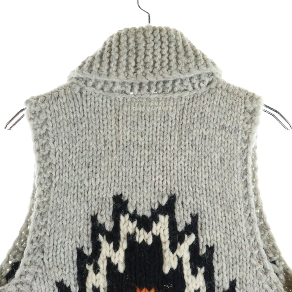 ka na ta(カナタ) バスケットボタン 2ポケット ニットベスト レディース グレー