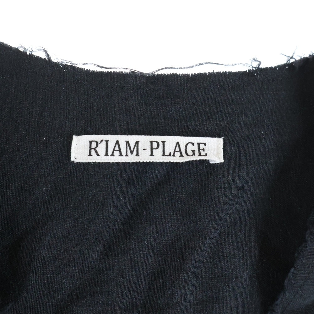 NO BRAND(ノーブランド) R'IAM-PLAGE (リアムプラージュ) カットオフ ボタンベスト レディース ブラック 23-050-922-6000-1-0