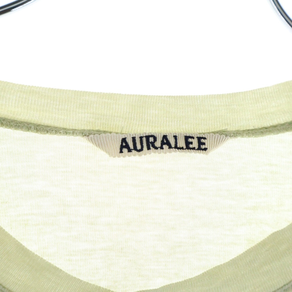 AURALEE(オーラリー) コットン ショート丈 ボタンカーディガン レディース グリーン A9SC01HF