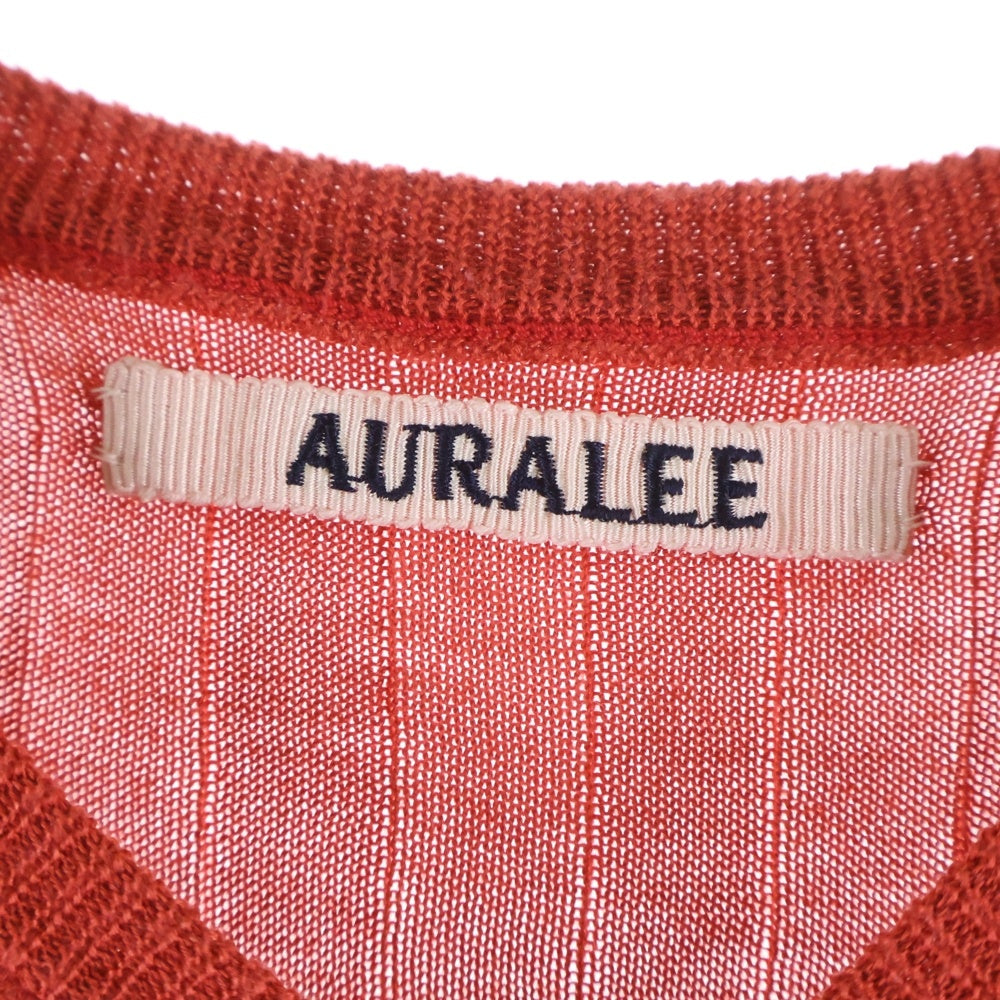 AURALEE(オーラリー) ショートスリーブ シルクワンピース レディース レッド A8SH03WS