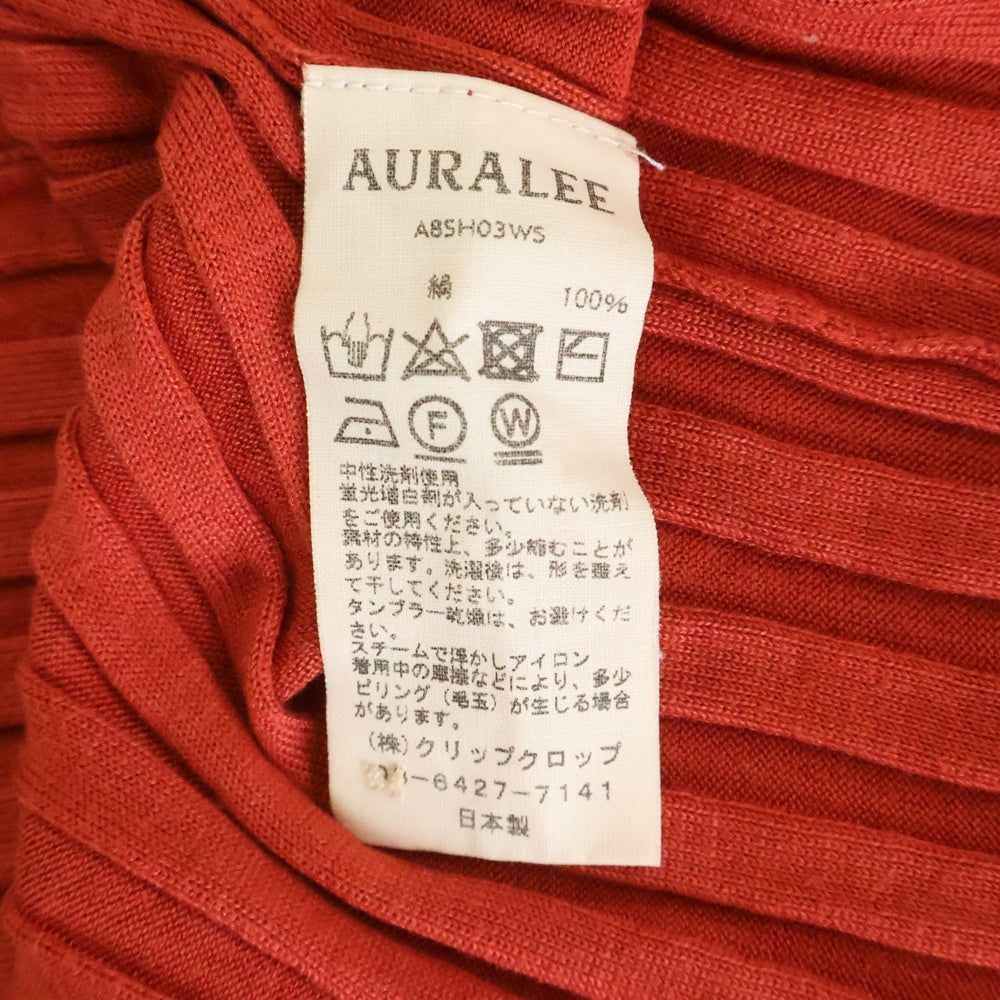 AURALEE(オーラリー) ショートスリーブ シルクワンピース レディース レッド A8SH03WS