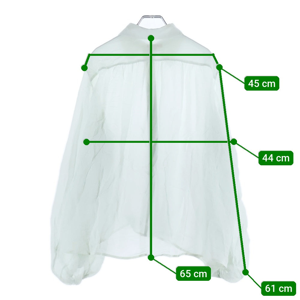 BLAMINK(ブラミンク) 比翼 ロングスリーブ シルクシャツ レディース ブルー 7921-230-0205