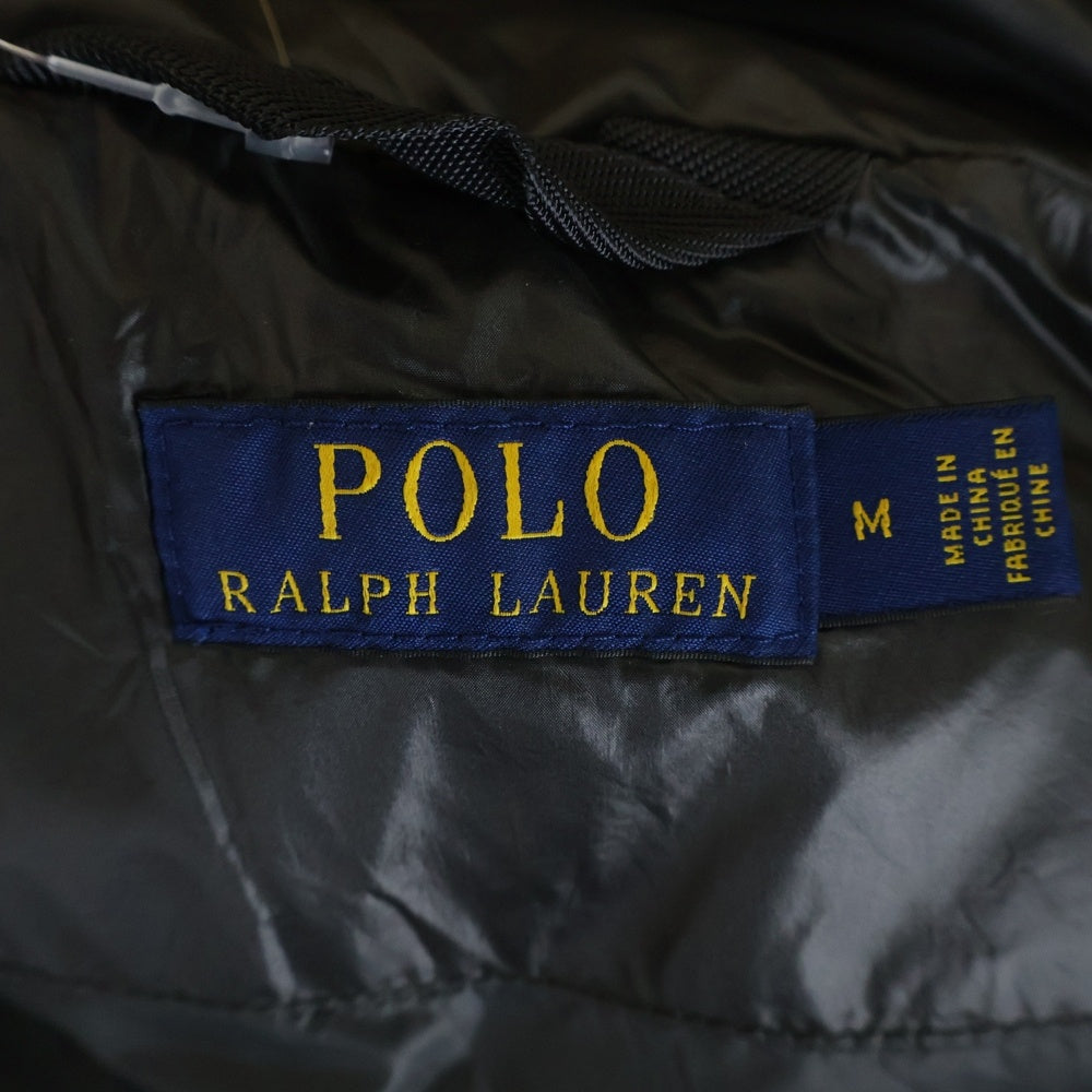 POLO RALPH LAUREN(ポロラルフローレン) フロント刺繍 ジップアップダウンベスト ブラック