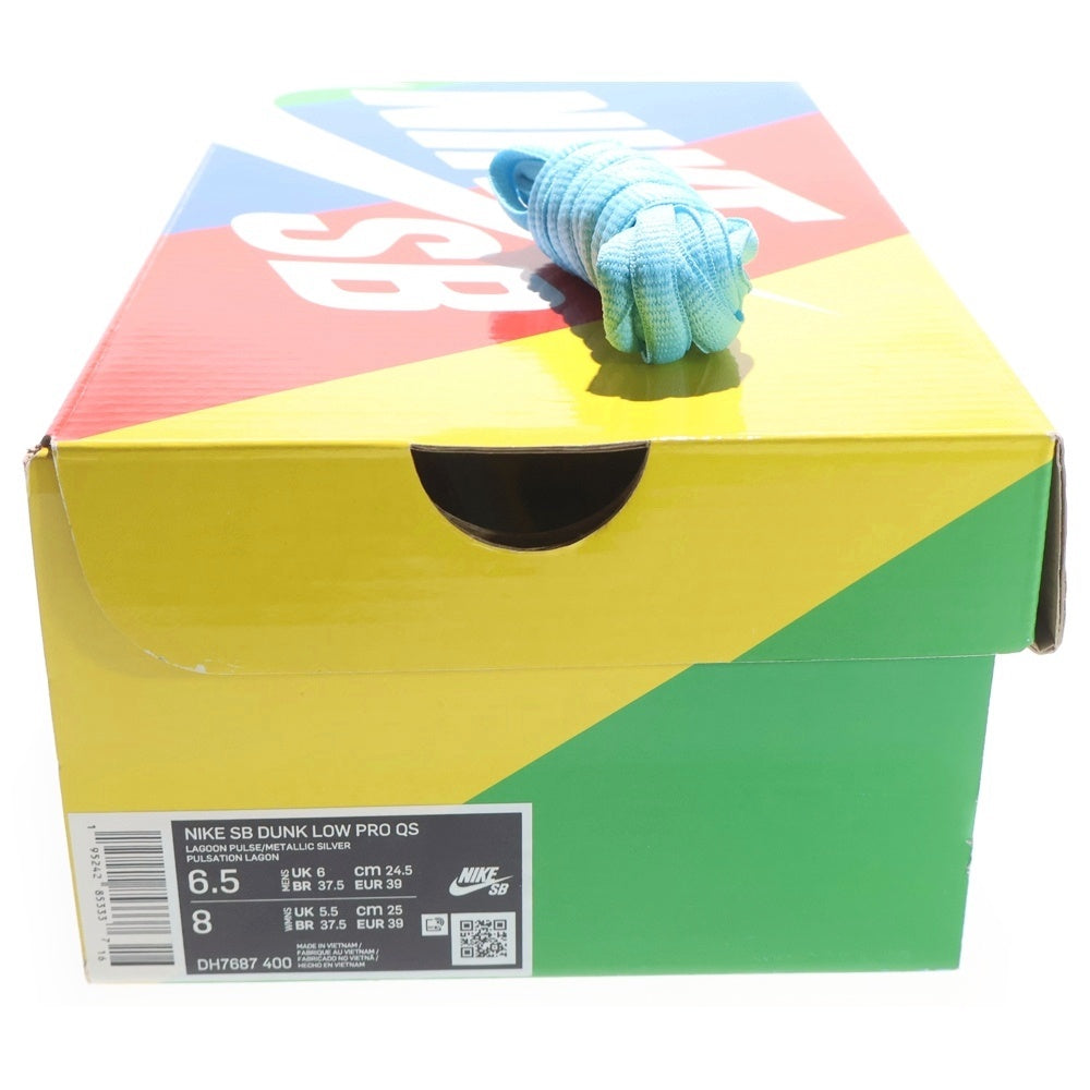 NIKE SB(ナイキエスビー) FTC DUNK LOW PRO QS Lagoon Pulse ダンクロー ラグーンパルス ローカットスニーカー 銭湯 ライトブルー/ホワイト US6.5/24.5cm DH7687-400 レディース