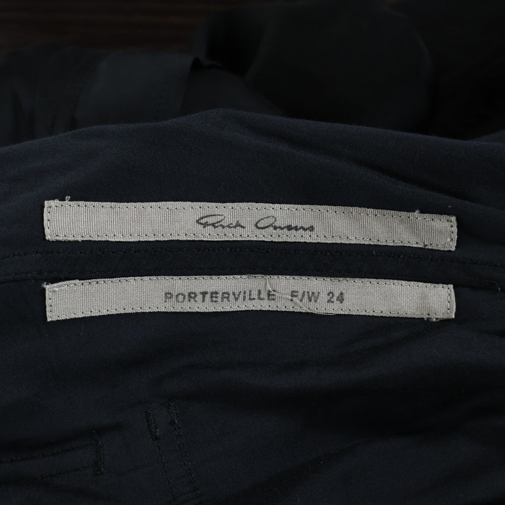 Rick Owens(リックオウエンス) 24AW BELA PODS ドローストリング サルエルハーフパンツ ショーツ ブラック RU02D6349-SCH