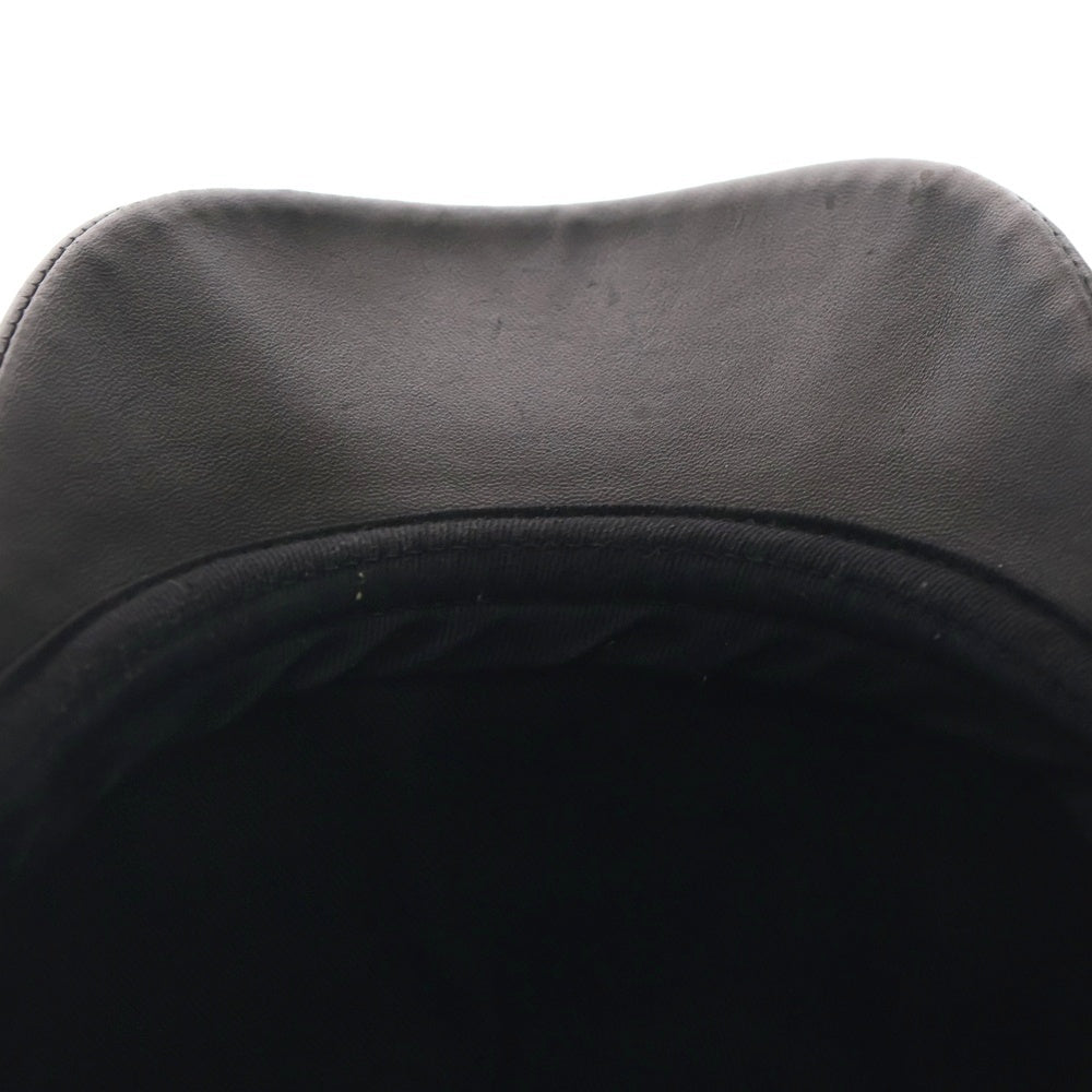 GIUSEPPE ZANOTTI(ジュゼッペ ザノッティ) パイソン柄 レザー キャップ ブラック