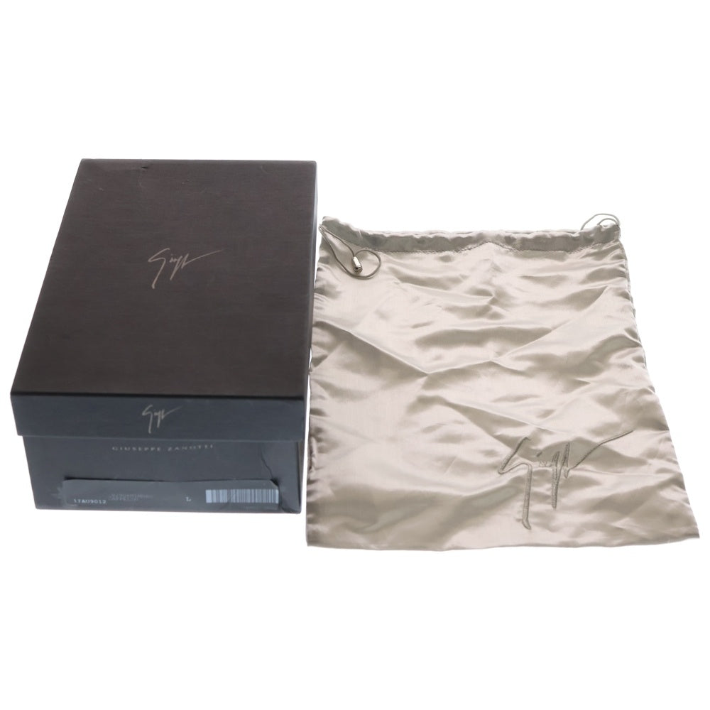 GIUSEPPE ZANOTTI(ジュゼッペ ザノッティ) パイソン柄 レザー キャップ ブラック