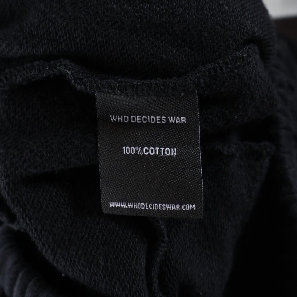 WHO DECIDES WAR(フーディサイズウォー) FLAME GLASS HARDWARE SWEAT PANTS フレームグラス ハードウェア フレンチテリー スウェットパンツ ブラック