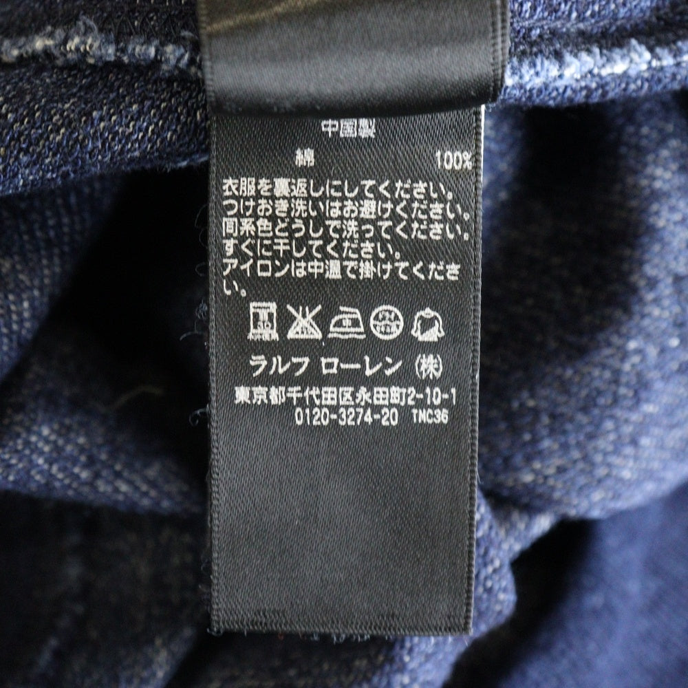 RRL(ダブルアールエル) ウエストリブ ドローストリング デニム ジョガー スウェット パンツ インディゴ 782579243001