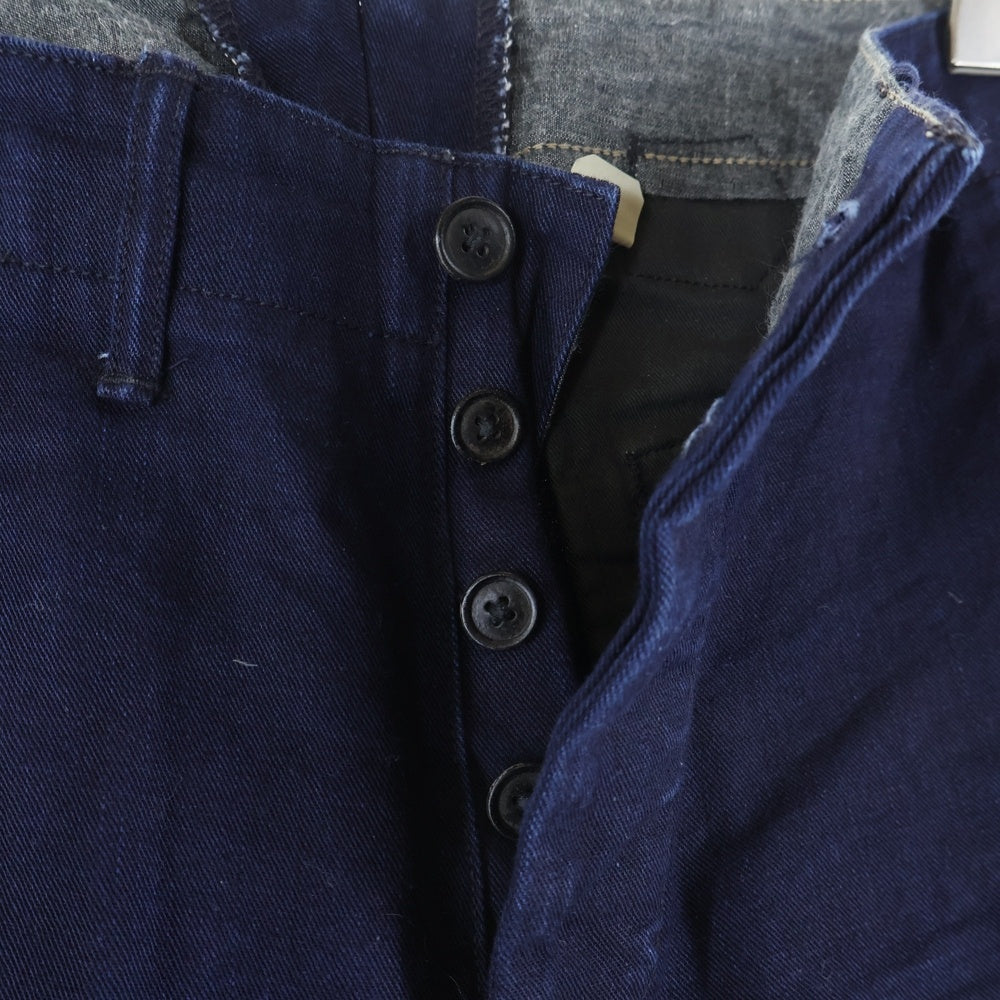 RRL(ダブルアールエル) シンチバック付き コットン ワークパンツ インディゴ 4898489CLTS