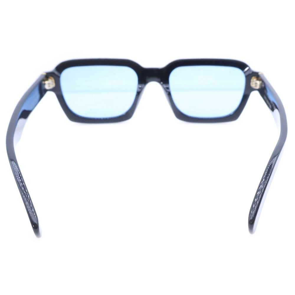 SUPER BY RETROSUPERFUTURE(スーパー バイ レトロスーパーフューチャー) CARO スクエアシェイプ ブラックフレーム ブルーカラーレンズ サングラス アイウェア メガネ ブラック/ブルー