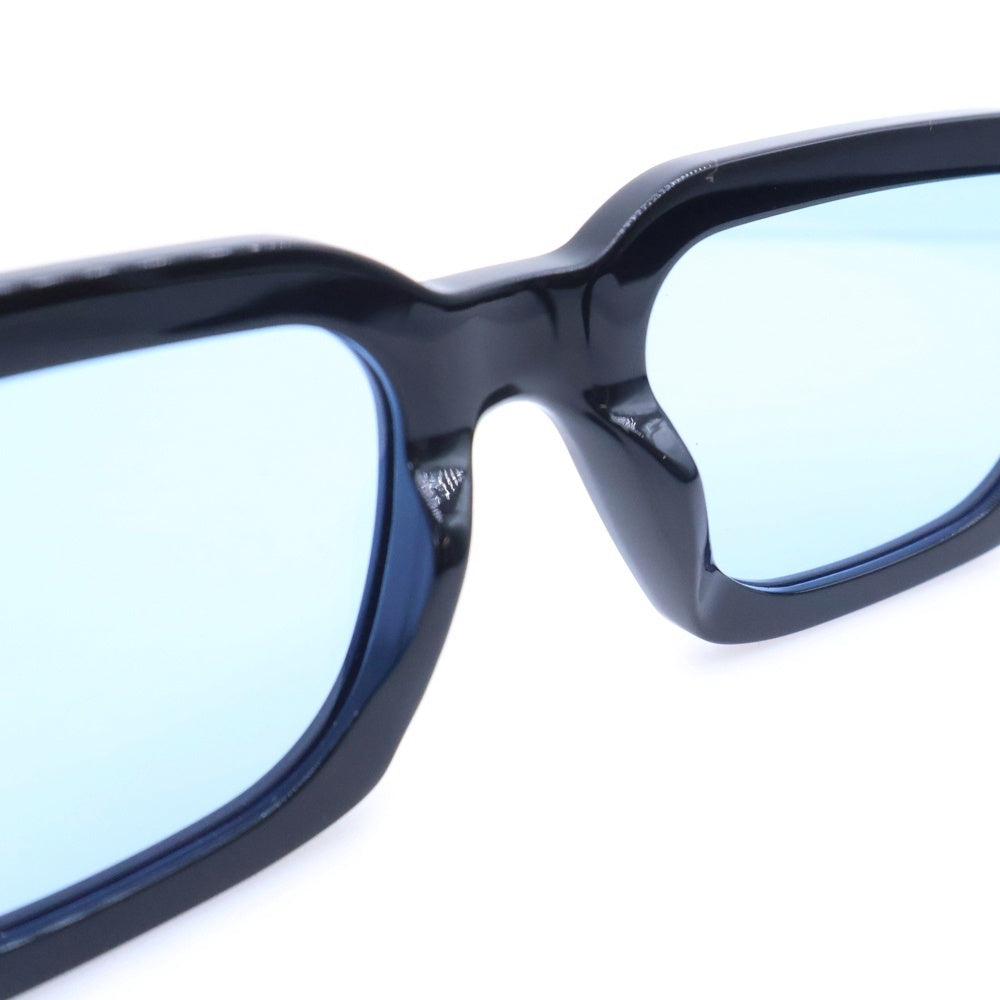 SUPER BY RETROSUPERFUTURE(スーパー バイ レトロスーパーフューチャー) CARO スクエアシェイプ ブラックフレーム ブルーカラーレンズ サングラス アイウェア メガネ ブラック/ブルー