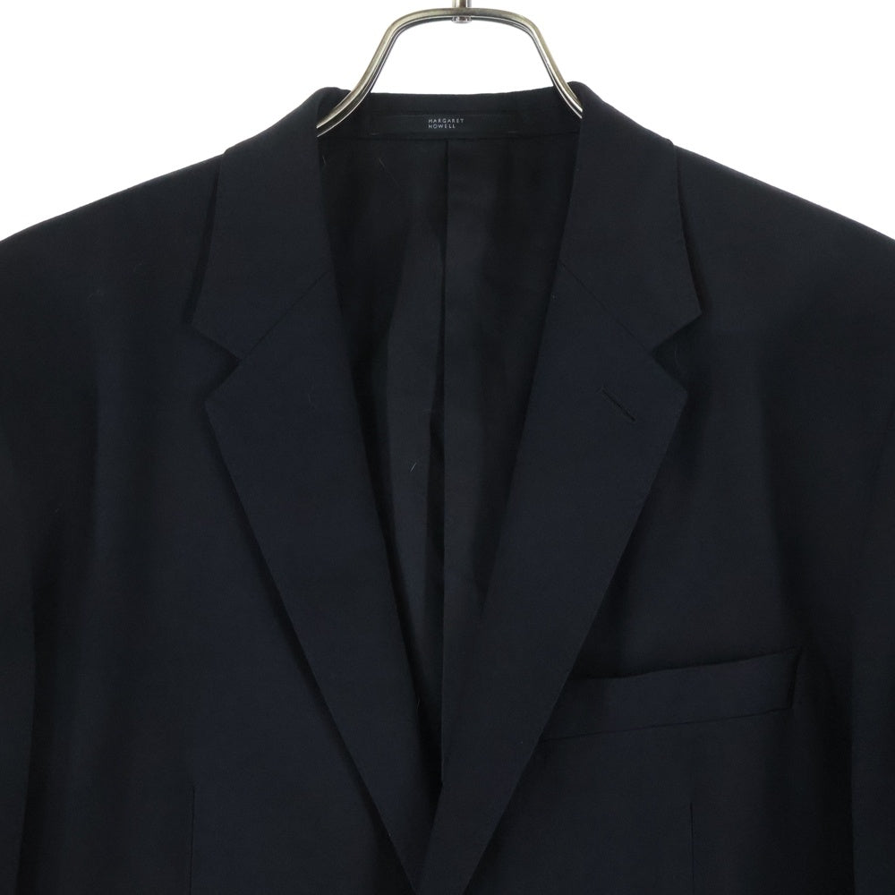 MARGARET HOWELL(マーガレットハウエル) 日本製 ウール 2B テーラードジャケット ブラック 579-7220003