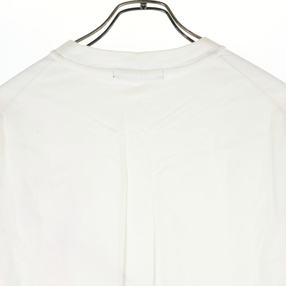 ALMOSTBLACK(オールモストブラック) 18AW LAYERED CUT SEW レイヤードデザイン コットン 長袖Tシャツ カットソー ホワイト 18AW-CS03