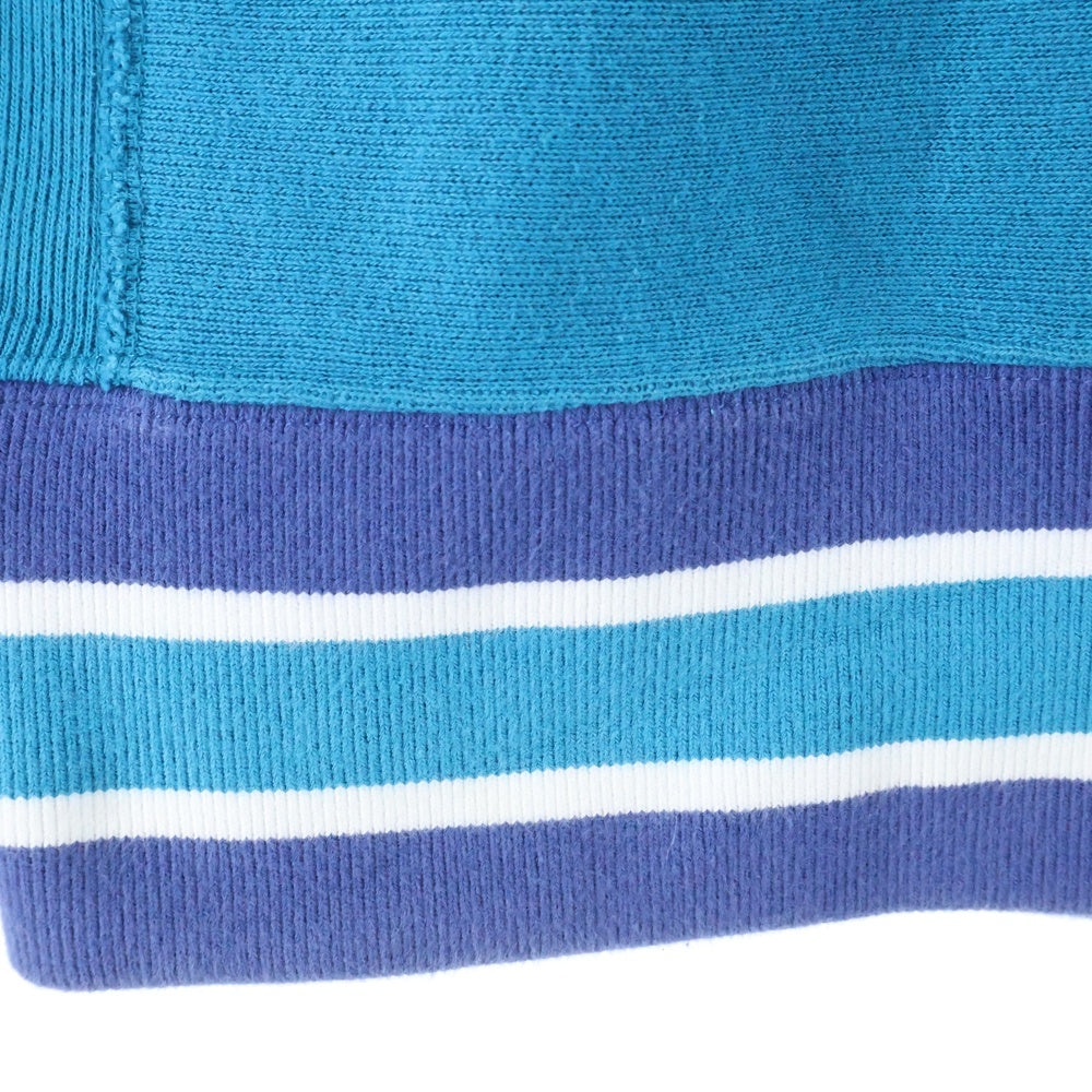 CHAMPION(チャンピオン) REVERSE WEAVE リバースウィーブ 青単タグ復刻 リブボーダースウェット トレーナー ブルー C8-L038