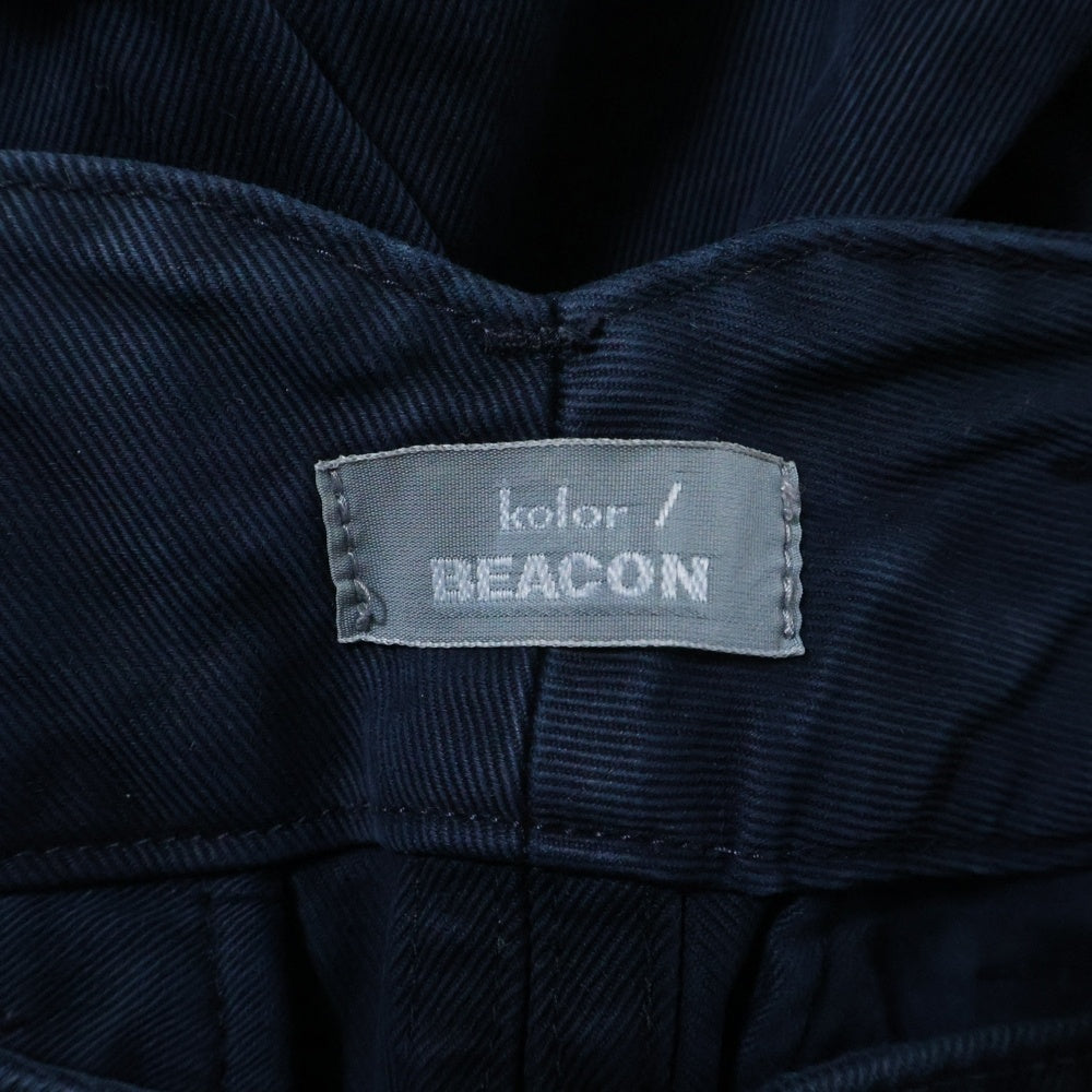 kolor BEACON(カラービーコン) 17SS ×PORTER ポーター 製品染め パッカリングパンツ ネイビー 17SBM-P26143S