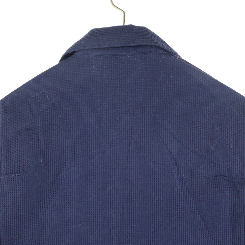 PHINGERIN(フィンガリン) ロングスリーブ コットンオープンカラーロングシャツ ネイビー PD-172-FP-011