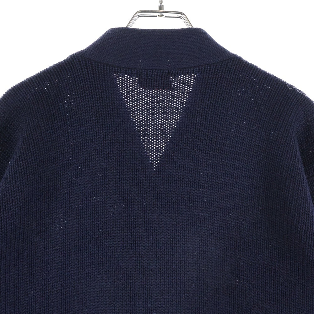CHAMPION(チャンピオン) 30-40S VINTAGE ヴィンテージ 初期ランタグ パッチ無 ウールニット レタードカーディガン ネイビー