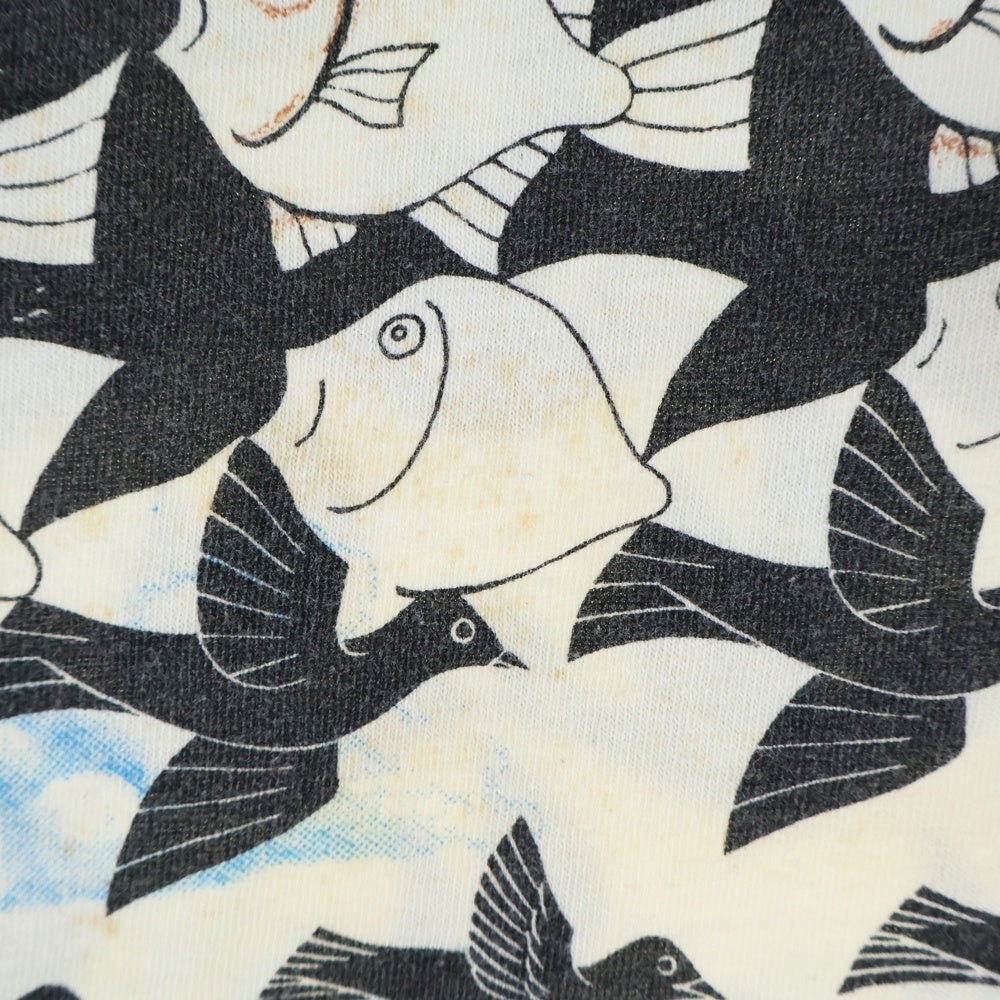 VINTAGE(ヴィンテージ) 90S VINTAGE M.C.ESCHER ALL OVER PRINT T-SHIRT ANDAZIA ヴィンテージ マウリッツエッシャー USA製 総柄プリント クルーネック 半袖Tシャツ マルチカラー
