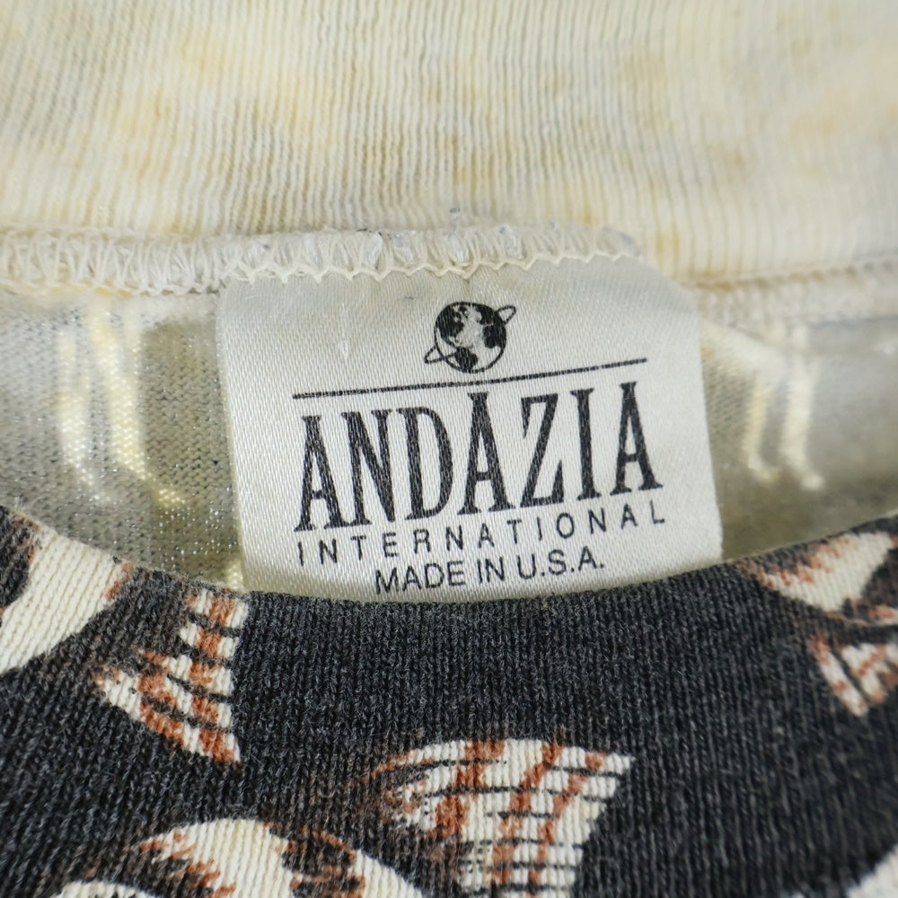 VINTAGE(ヴィンテージ) 90S VINTAGE M.C.ESCHER ALL OVER PRINT T-SHIRT ANDAZIA ヴィンテージ マウリッツエッシャー USA製 総柄プリント クルーネック 半袖Tシャツ マルチカラー