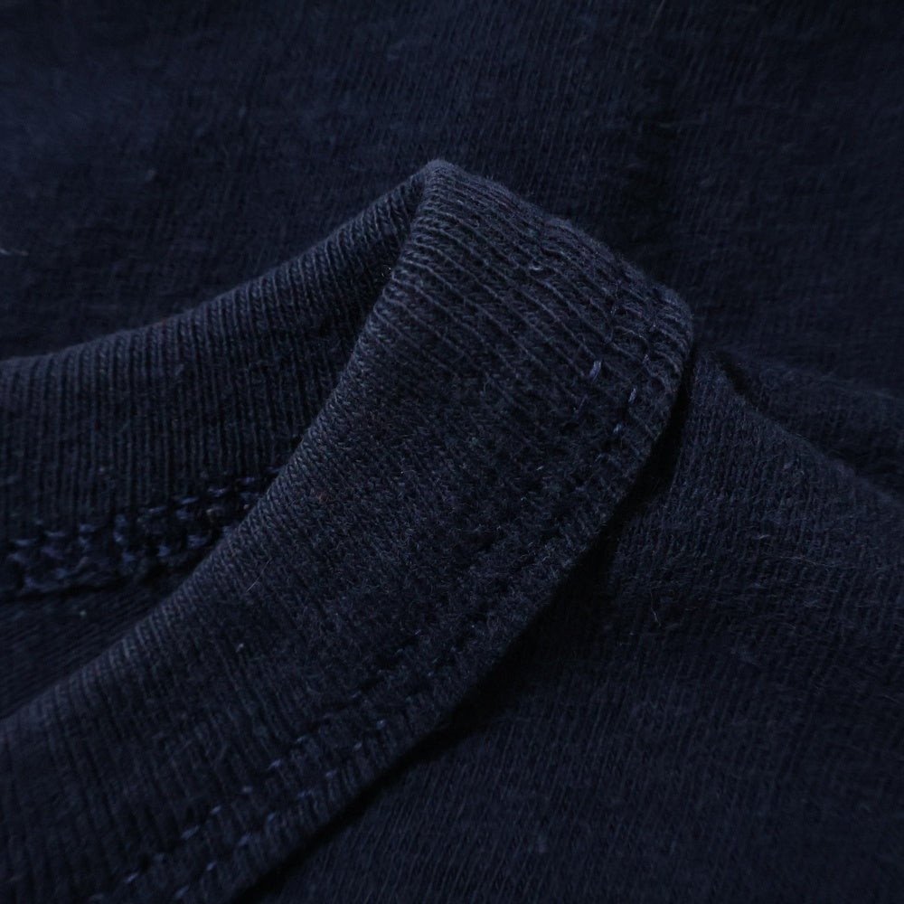 WOOLRICH(ウールリッチ) 80S VINTAGE ヴィンテージ USA製 CHAMPIONボディ トリコロールタグ 両面プリント クルーネック 半袖Tシャツ カットソー ネイビー