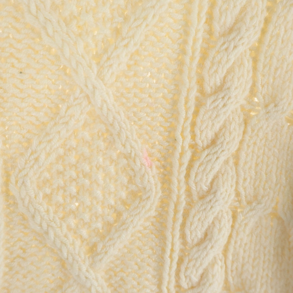 RALPH LAUREN SPORT(ラルフローレン スポーツ) モヘア混 ショールカラー ケーブルニット セーター アイボリー レディース