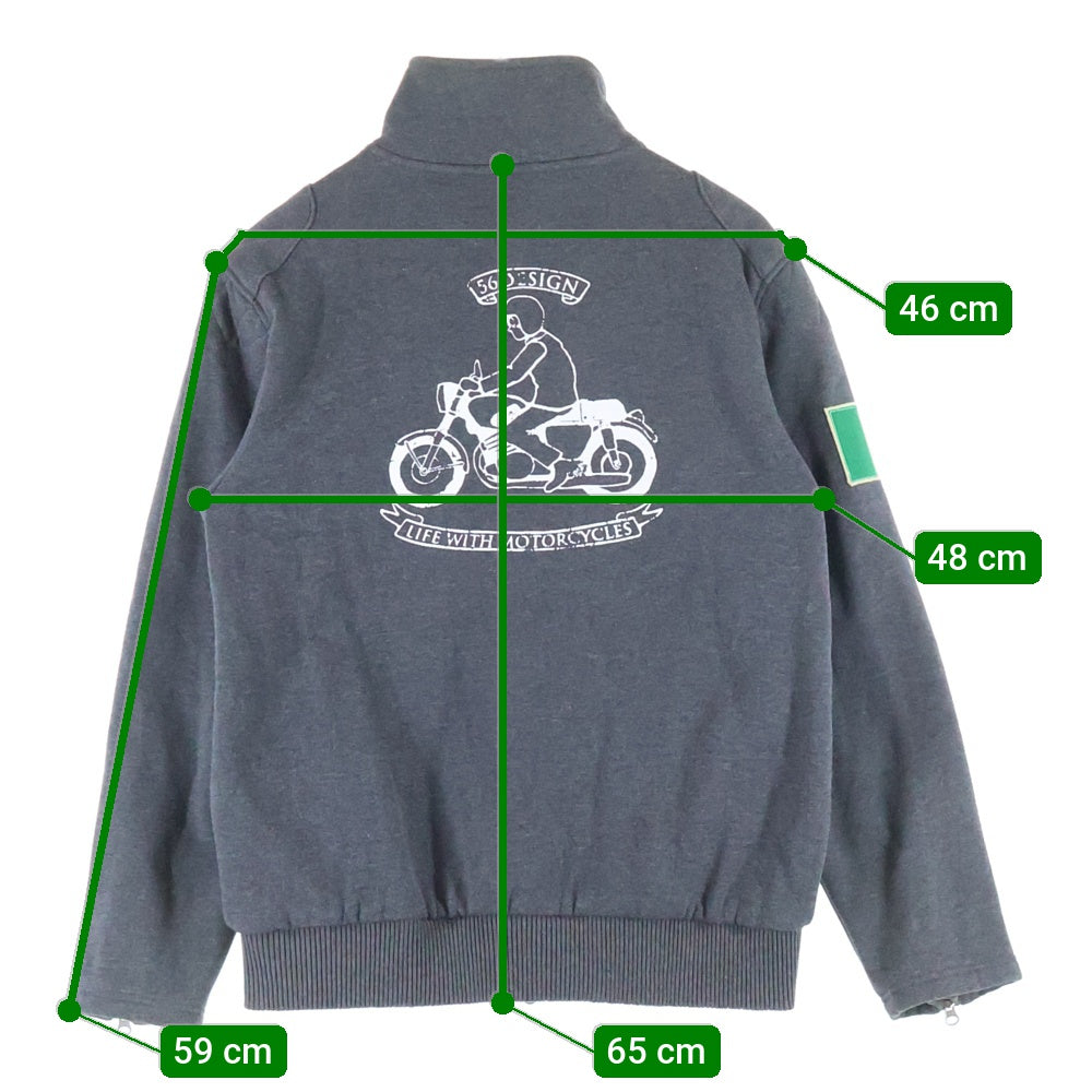 HYDROGEN(ハイドロゲン) コットン ジップアップ スウェット グレー A122416