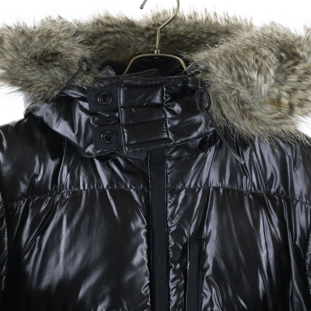 ARMANI(アルマーニ) ファー フーディー ダウンジャケット ブラック