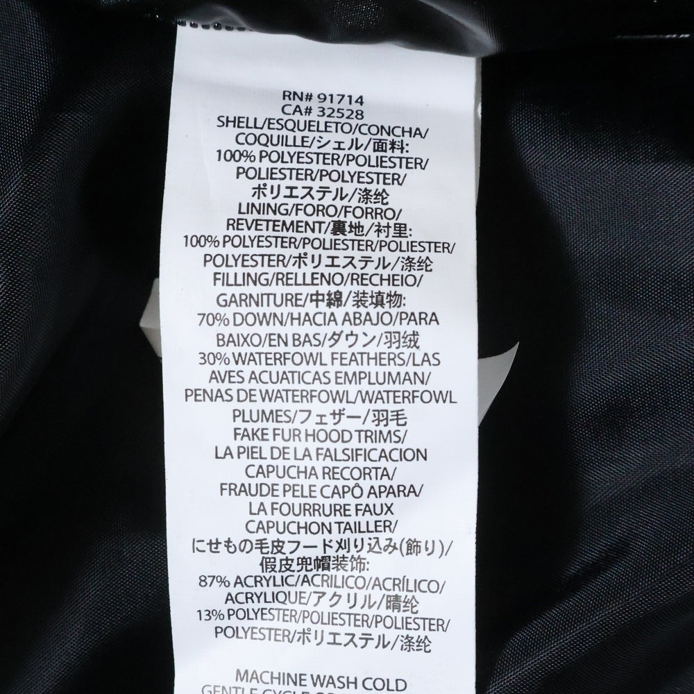 ARMANI(アルマーニ) ファー フーディー ダウンジャケット ブラック