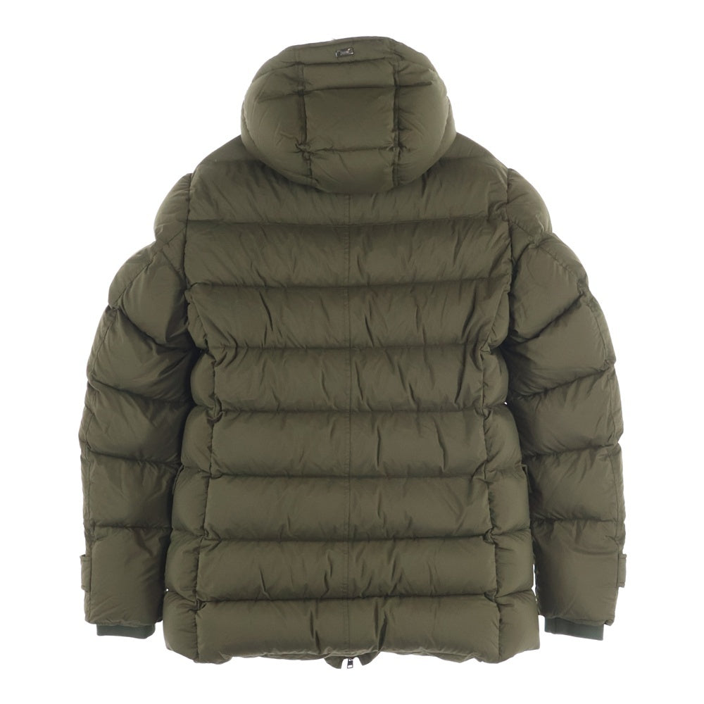 HERNO(ヘルノ) L'ESKIMO レスキモー マルチポケット フーデッド ジップアップ ダウンジャケット カーキ P1004ULE-19288-7730
