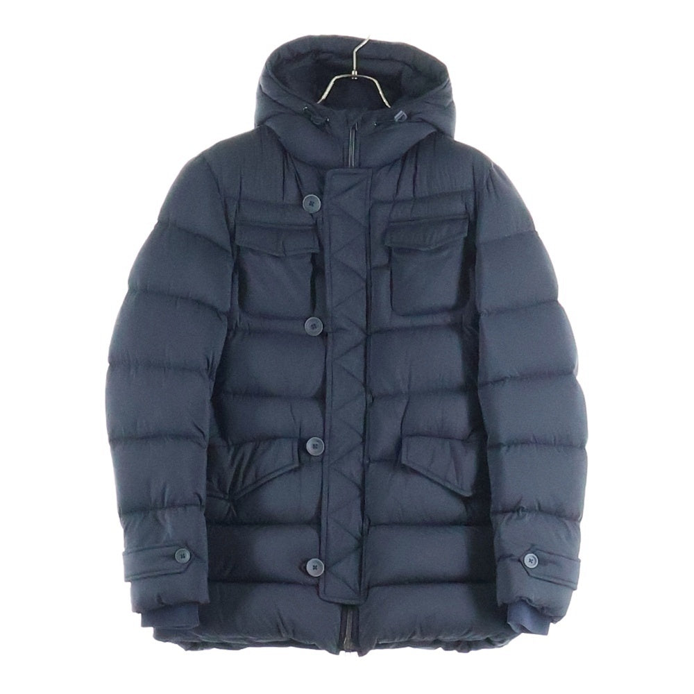 HERNO(ヘルノ) L'ESKIMO レスキモー マルチポケット フーデッド ジップアップ ダウンジャケット ブラック PI004ULE-19288-9200