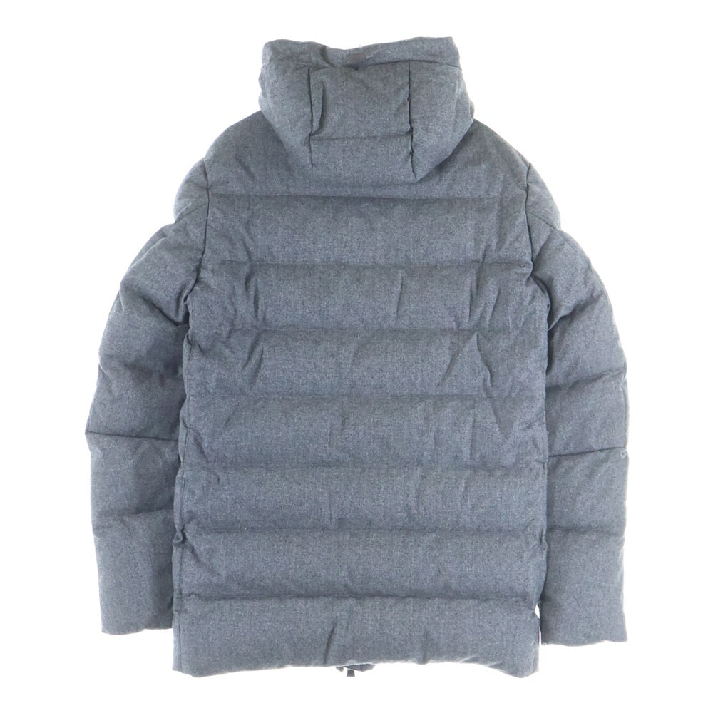 HERNO(ヘルノ) LAMINAR ラミナー 八の字ポケット ドローストリング フーデッドジップアップ ダウンジャケット グレーPI112UL-33191