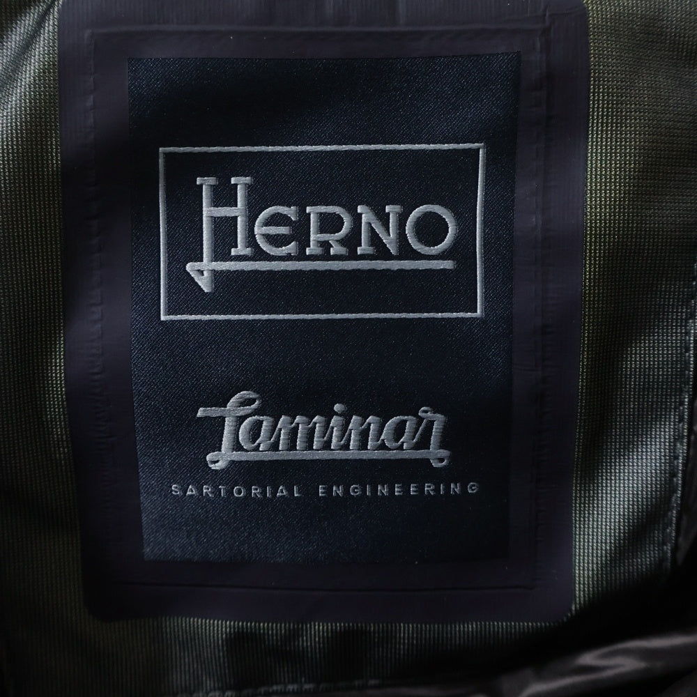 HERNO(ヘルノ) LAMINAR ラミナー 八の字ポケット ドローストリング フーデッドジップアップ ダウンジャケット グレーPI112UL-33191