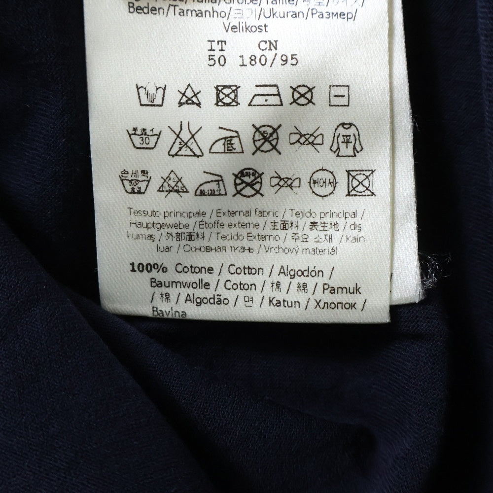 FENDI(フェンディ) フロントロゴデザイン クルーネック カットソー 半袖Tシャツ ネイビー FY0798 8CW