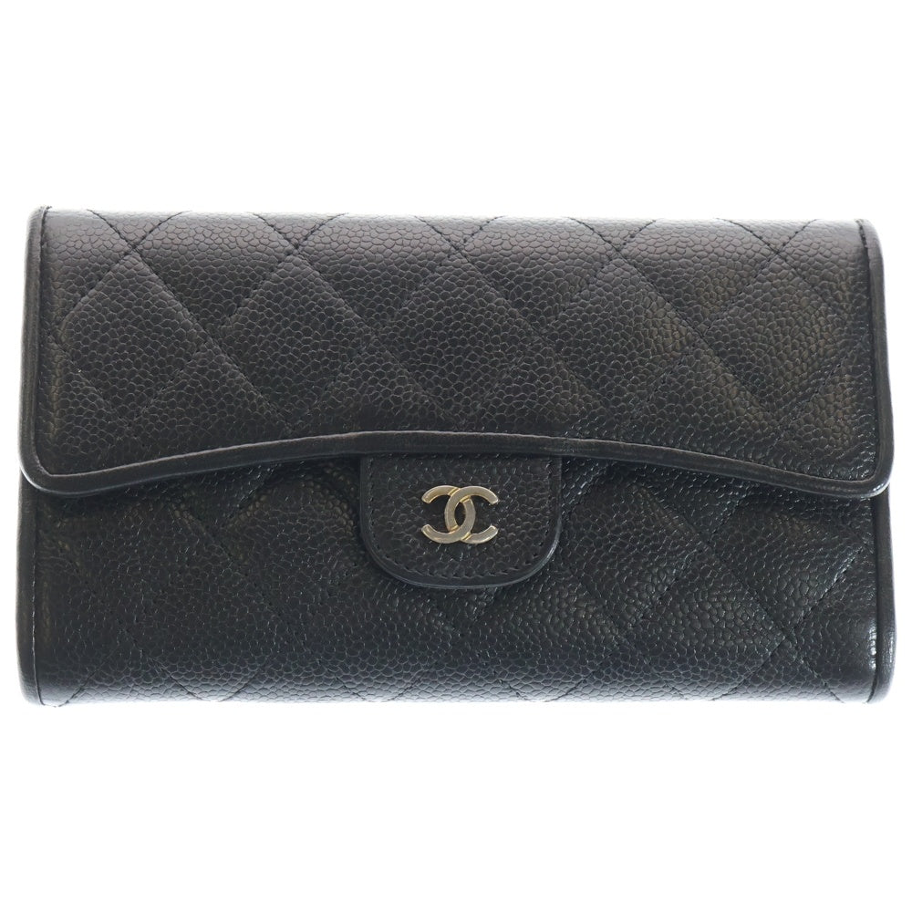 CHANEL(シャネル) マトラッセ キルティング 三つ折り財布 長財布 