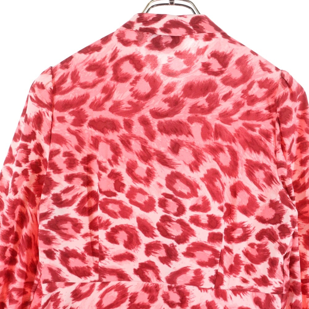 Kate Spade(ケイトスペード) PANTHERA LONG SLEEVE SHIRTDRESS パンテーラ ロングスリーブ レオパード シャツドレス レディース レッド NJMUA862