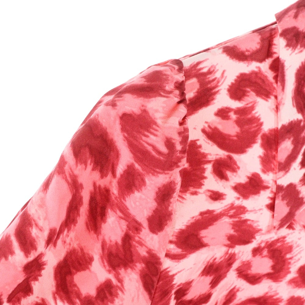 Kate Spade(ケイトスペード) PANTHERA LONG SLEEVE SHIRTDRESS パンテーラ ロングスリーブ レオパード シャツドレス レディース レッド NJMUA862