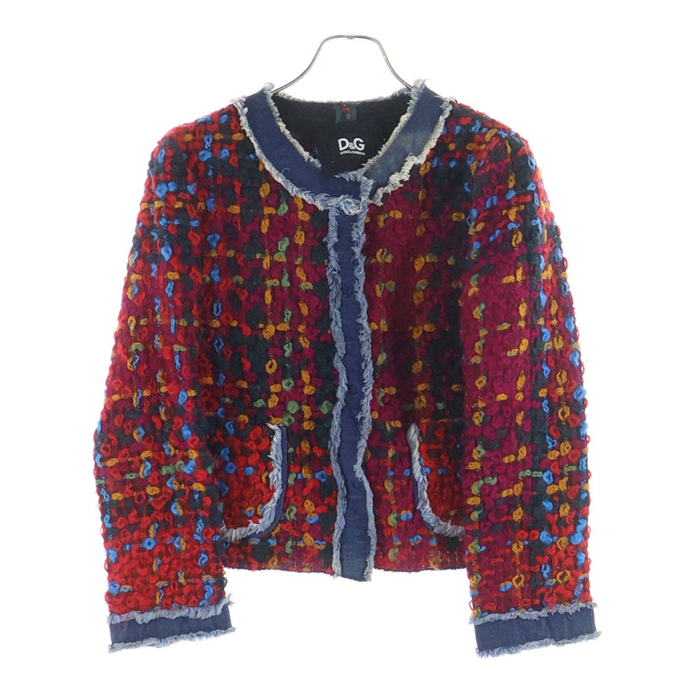 DOLCE & GABBANA(ドルチェアンドガッバーナ) デニム切り替え セットアップスーツ ウールジャケット ミニスカート レディース マルチカラー SJ0349