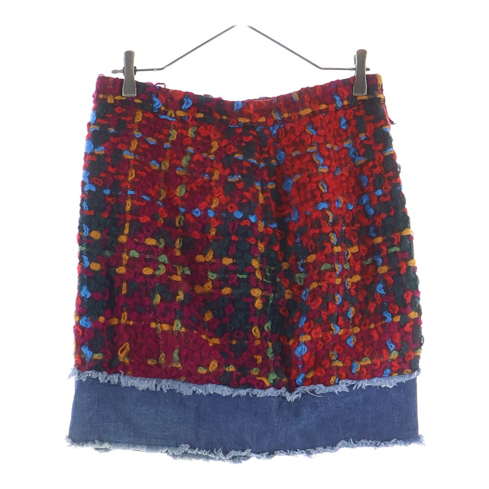 DOLCE & GABBANA(ドルチェアンドガッバーナ) デニム切り替え セットアップスーツ ウールジャケット ミニスカート レディース マルチカラー SJ0349