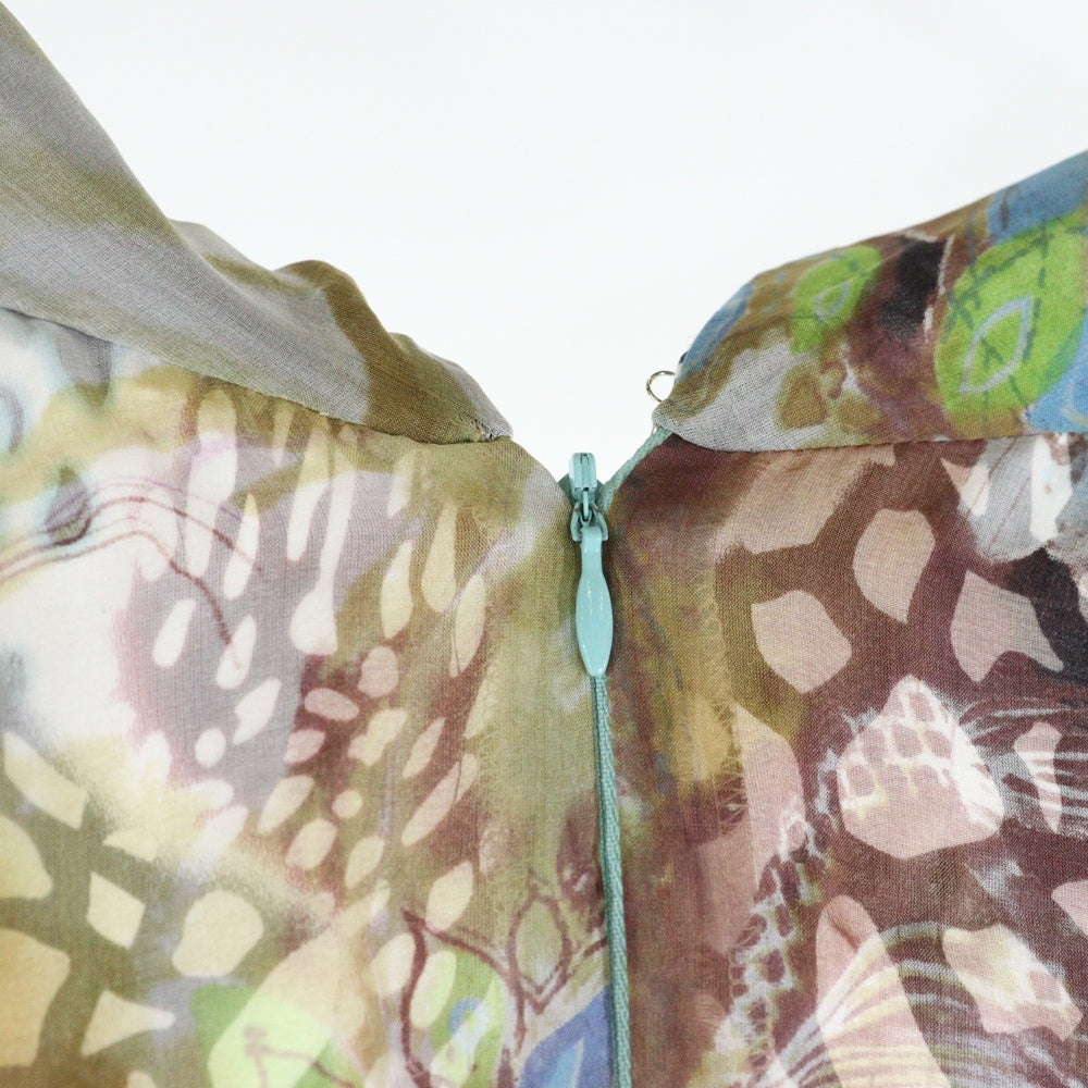 MEGHAN(メーガン) 総柄 ストーンスタッズ ノースリーブワンピース ドレス レディース マルチカラー 9H-M7625