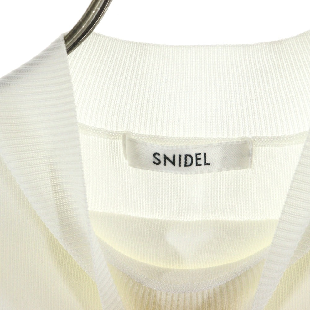 snidel(スナイデル) バックレイヤード モックネックカットソー ノースリーブTシャツ レディース ホワイト SWNT242208