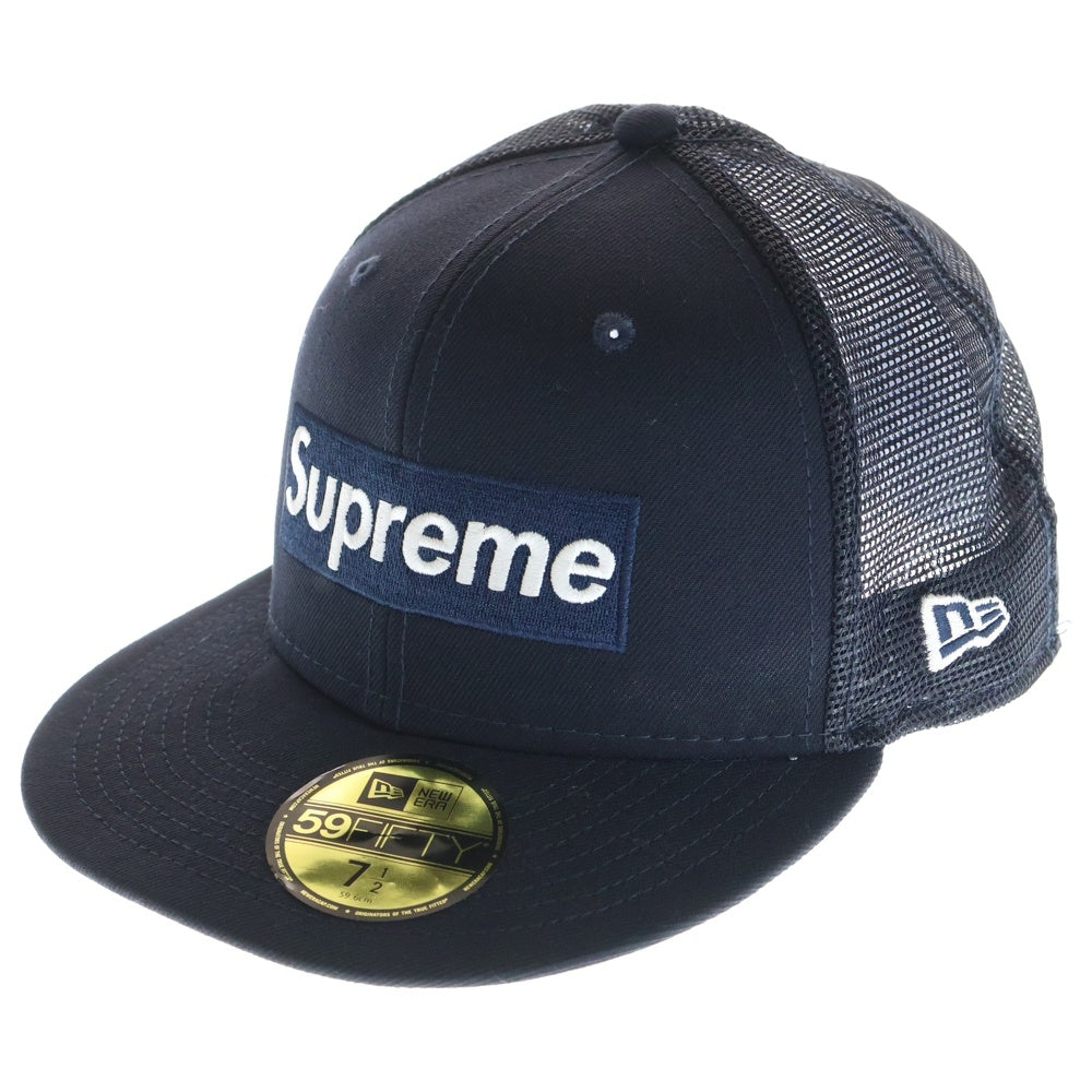 【新品】シュプリーム ボックス ロゴ メッシュ バック ニューエラ ネイビー SUPREME(シュプリーム) 22SS ×NEW ERA Box Logo Mesh Back ニューエラ