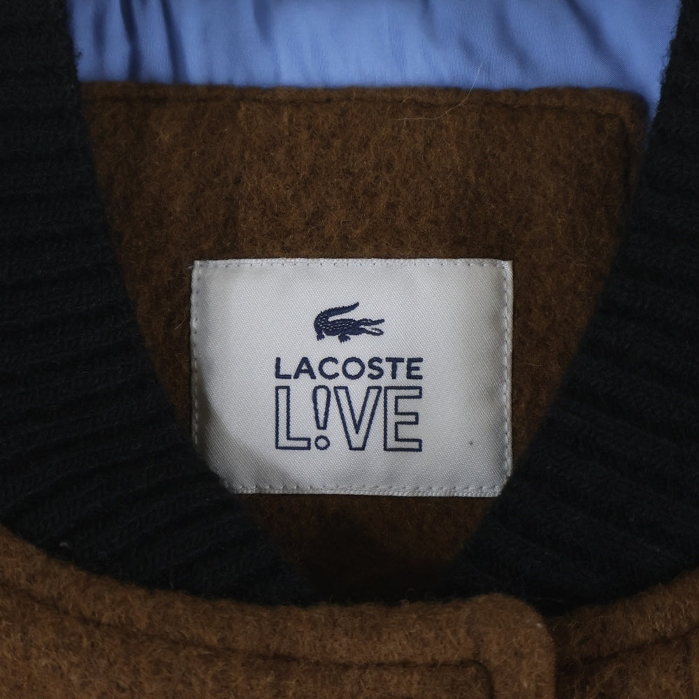 Lacoste L!VE(ラコステ ライブ) ウール スタジアム ジャケット スタジャン ブラウン BF7106L