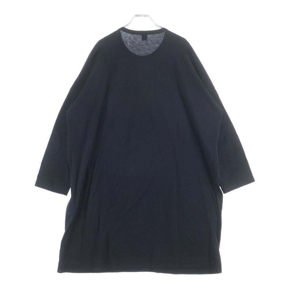 Y's(ワイズ) 18SS 反転箔 ロゴプリントデザイン コットン ワンピース レディース ブラック YE-T19-676