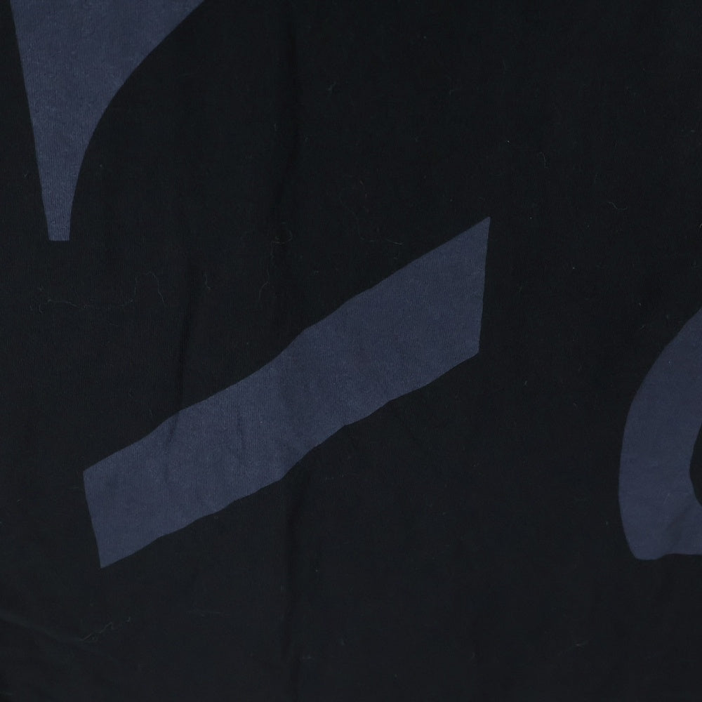 Y's(ワイズ) 18SS 反転箔 ロゴプリントデザイン コットン ワンピース レディース ブラック YE-T19-676