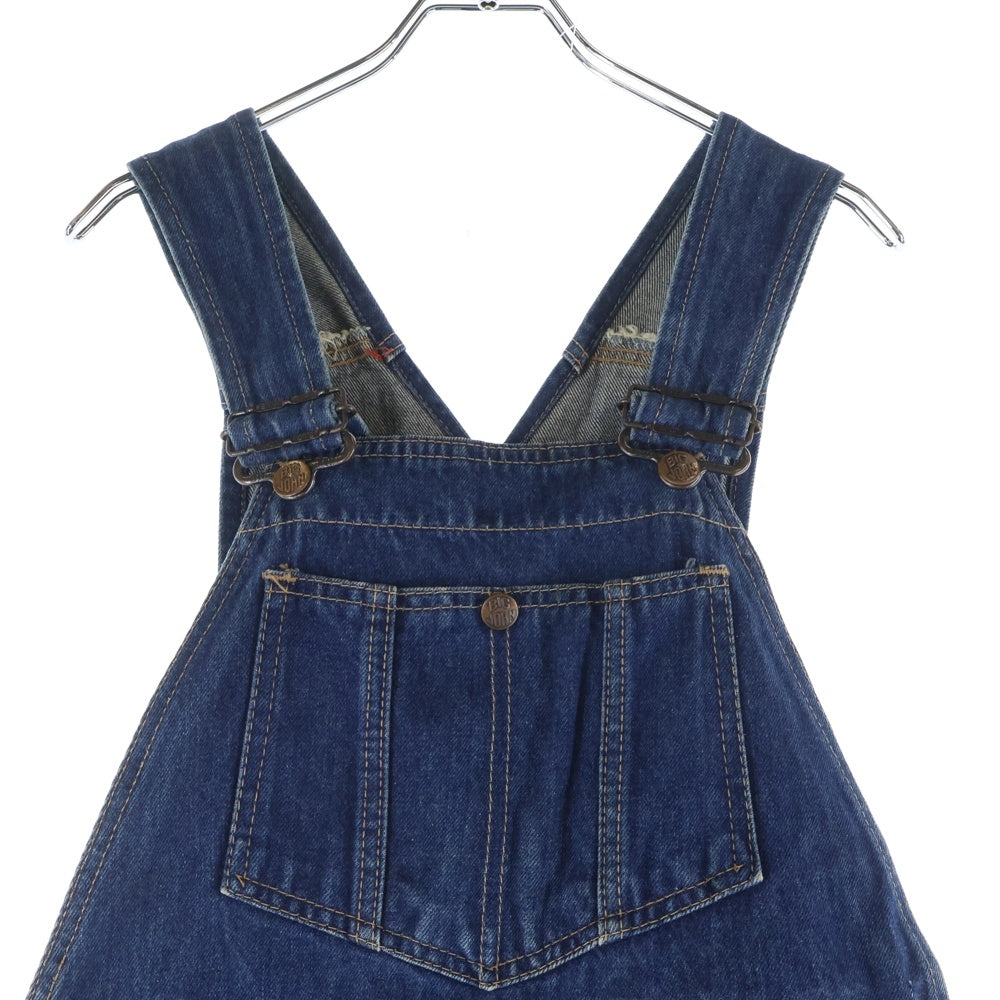 BIG JOHN(ビッグジョン) ロゴパッチ マルチポケット デニムオーバーオール ツナギ インディゴ 02212