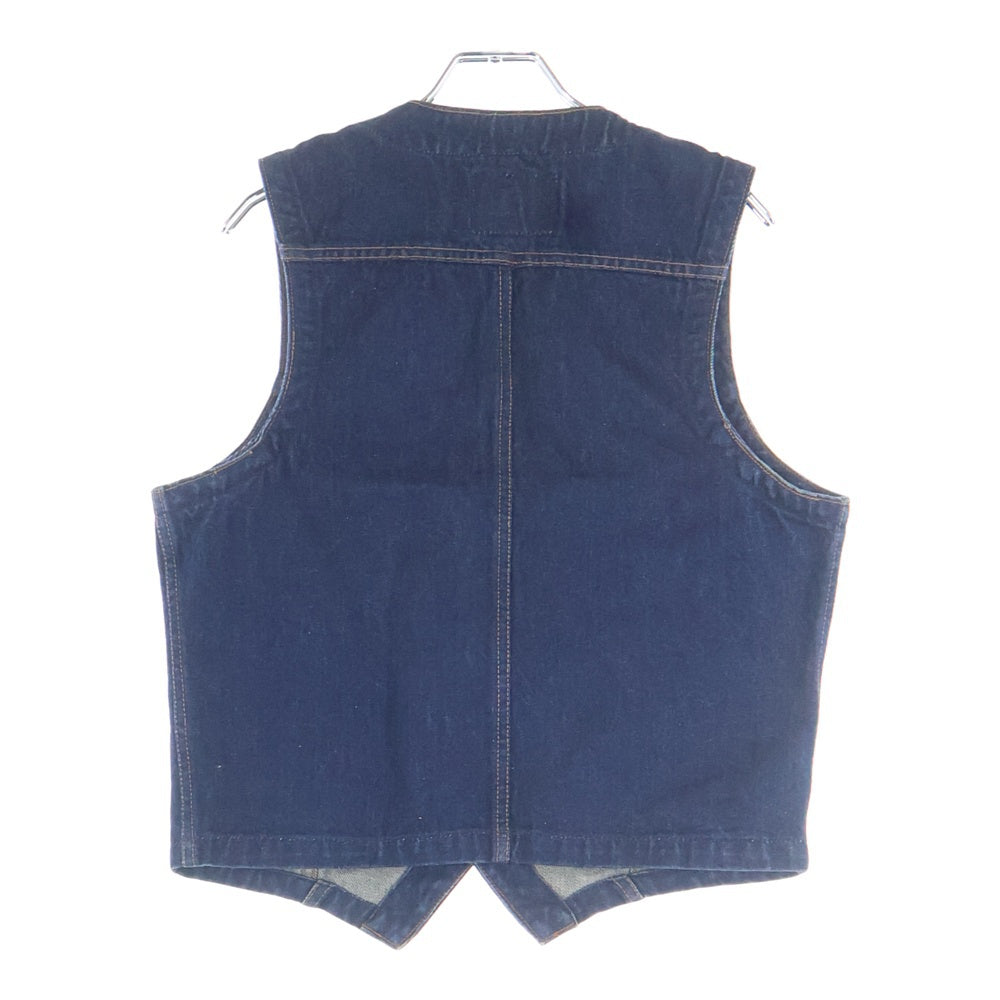 BIG JOHN(ビッグジョン) ロゴパッチ 2ポケット デニムベスト インディゴ