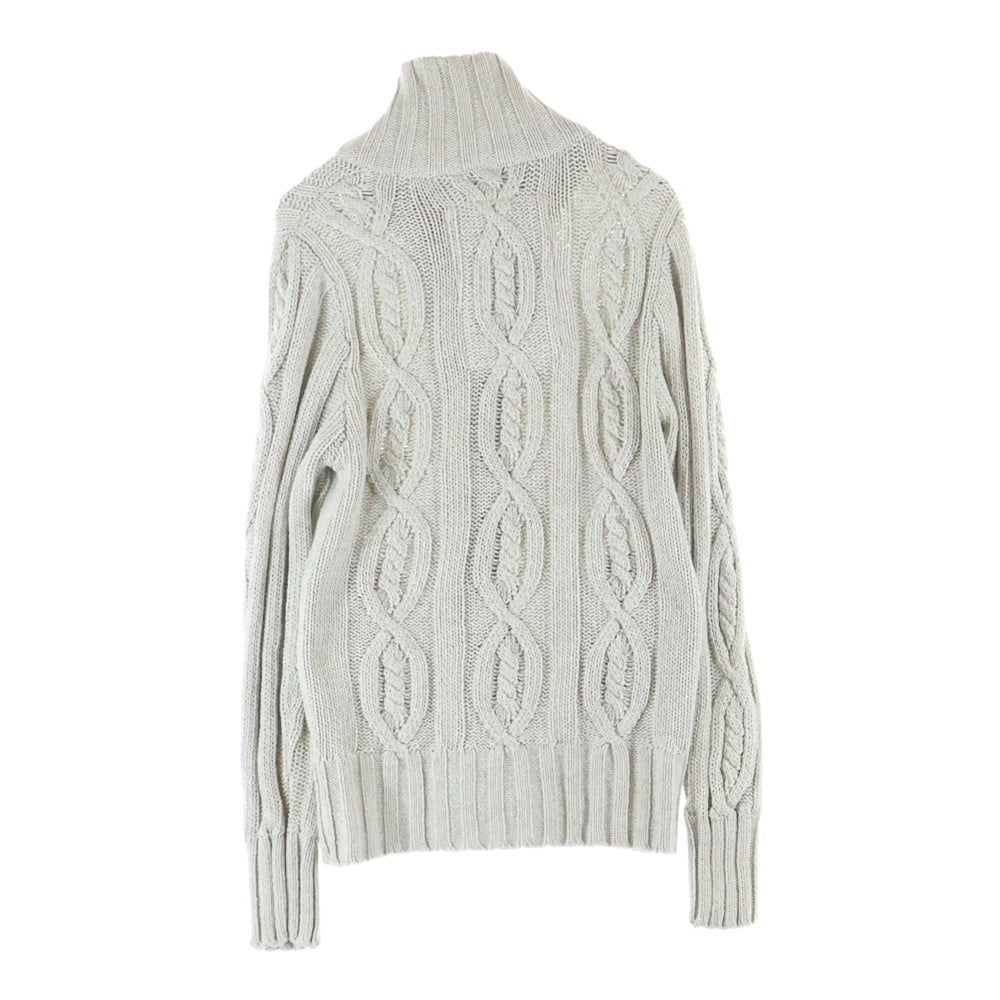 Abercrombie&Fitch(アバクロンビーアンドフィッチ) ウール混 ローゲージ アクリルニットカーディガン グレー