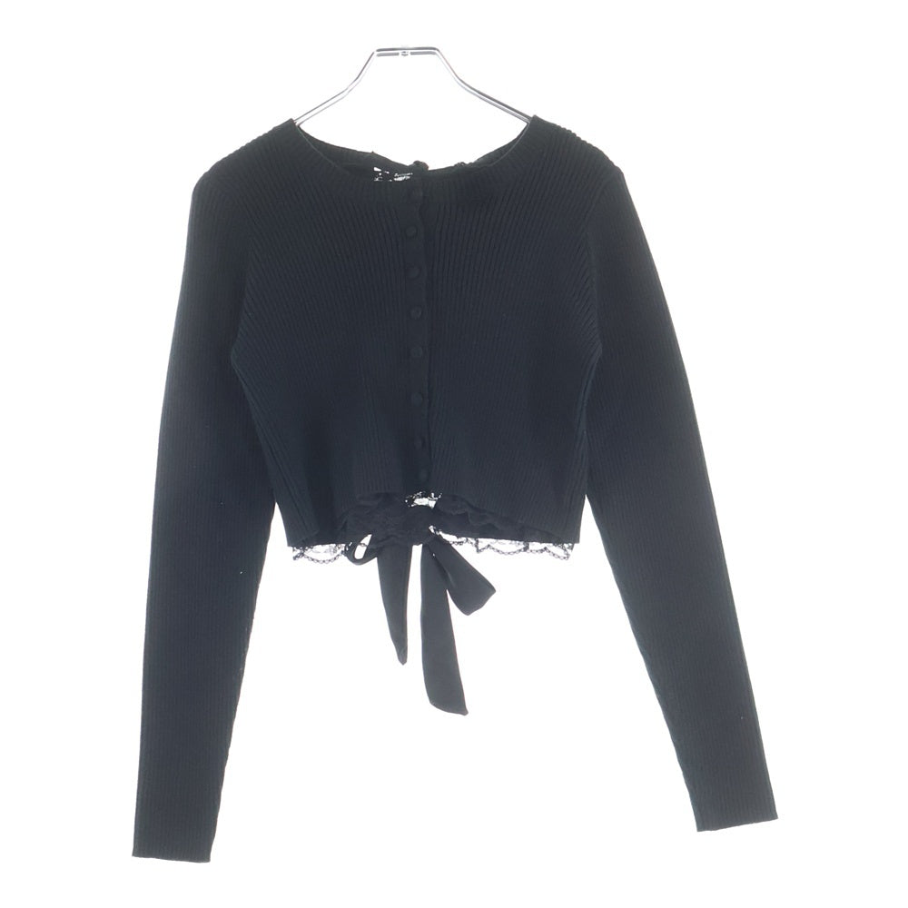 NO BRAND(ノーブランド) M me eme エムミーエメ Back ribbon rib knit