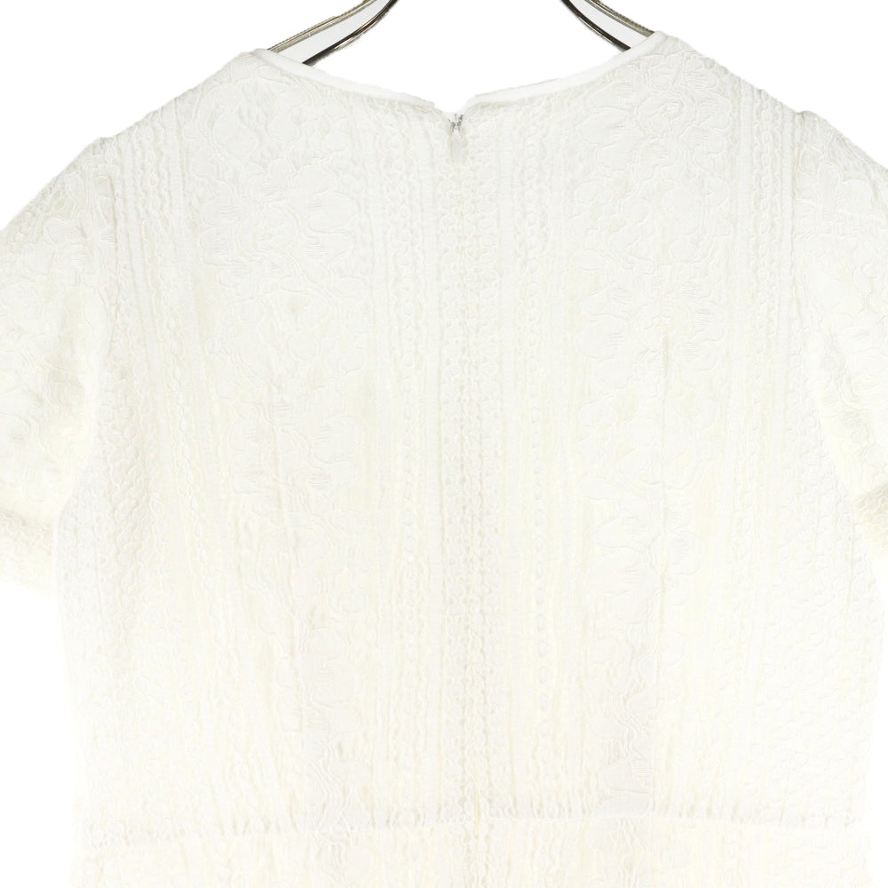 Her lip to(ハーリップトゥ) Her lip to ハーリップトゥ Le Royal Monceau Lake Dress ル ロイヤル モンソー レース装飾 半袖ロングワンピース ホワイト レディース 1251305122